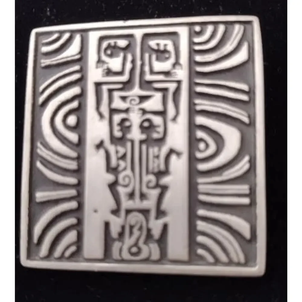 Alice Seely 2000 Vintage Menopause, Mid Life Celebration Square‎ Pewter Pin